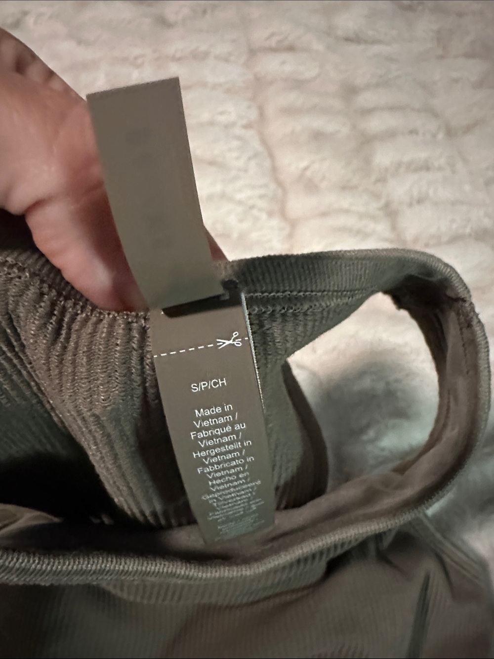 Nike SKIMS Olive Ribbed Racerback Tank Top - Picture 5 of 7
